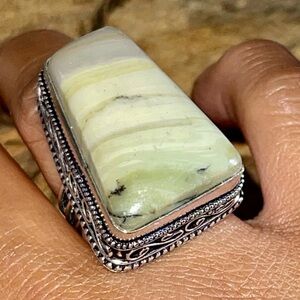 Gary Green Larsonite Ring Size 7